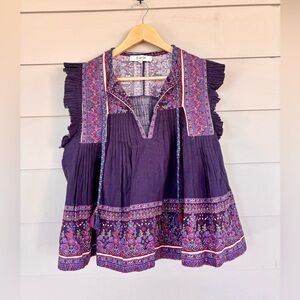 SEA NEW YORK Adella Print Sleeveless Top in Iris
Size Medium, like new condition